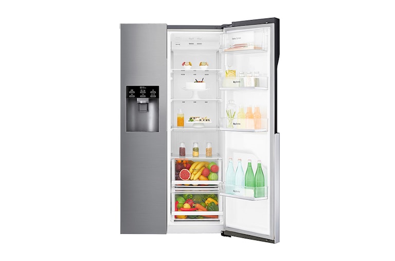 LG F Side-by-Side mit Eis-, Crushed Ice- und Wasserspender und Total No Frost, GSL560PZXV